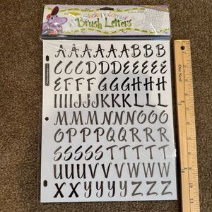 Silver Foil Brushed Letter Stickers by Stickopotamus